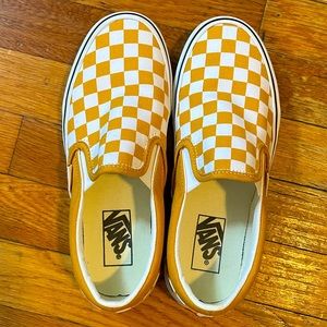 Vans checkerboard classic slip-on shoes size 7